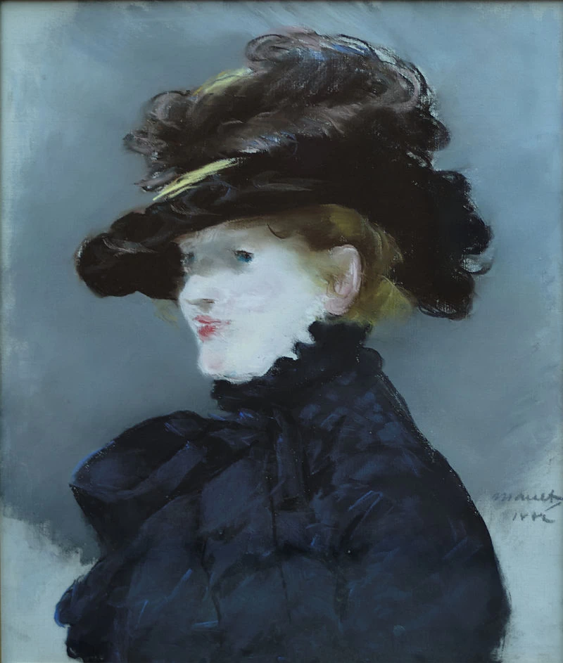 226-Édouard Manet, Méry Laurent con un cappello nero, 1882-Musée des Beaux-Arts  